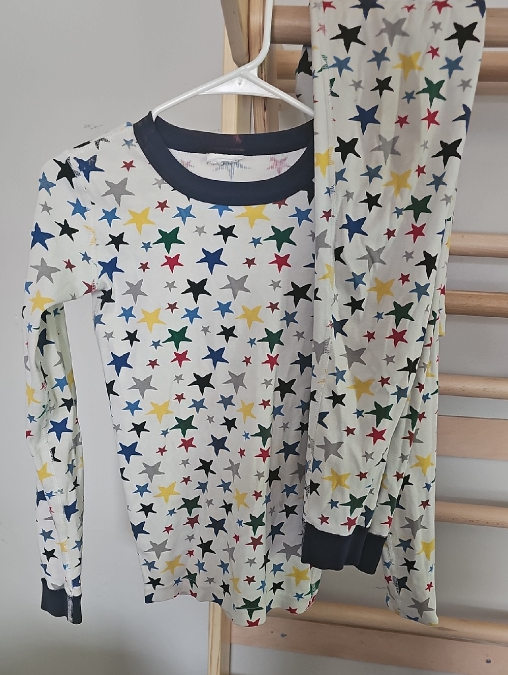 Kids Star Print Pajama Set - Multi Star on Cream